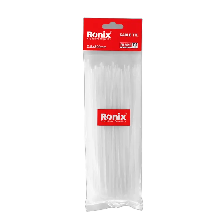 Kit 100 Abraçadeiras Nylon 200 x 2,5 mm Ronix RH-9992