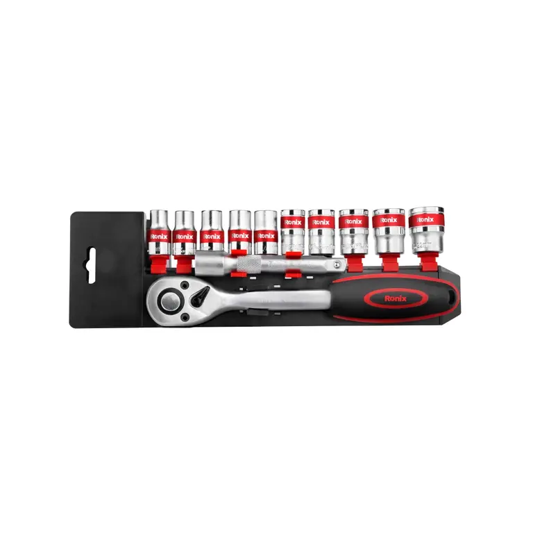Chave Catraca + Jogo Soquetes CR-V 12pcs Ronix RH-2643