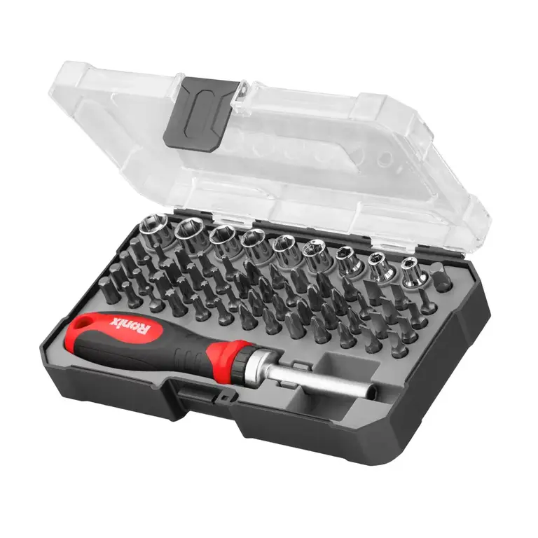 Kit Chave De Fenda + Bits 63 Peças Ronix Rh-2716